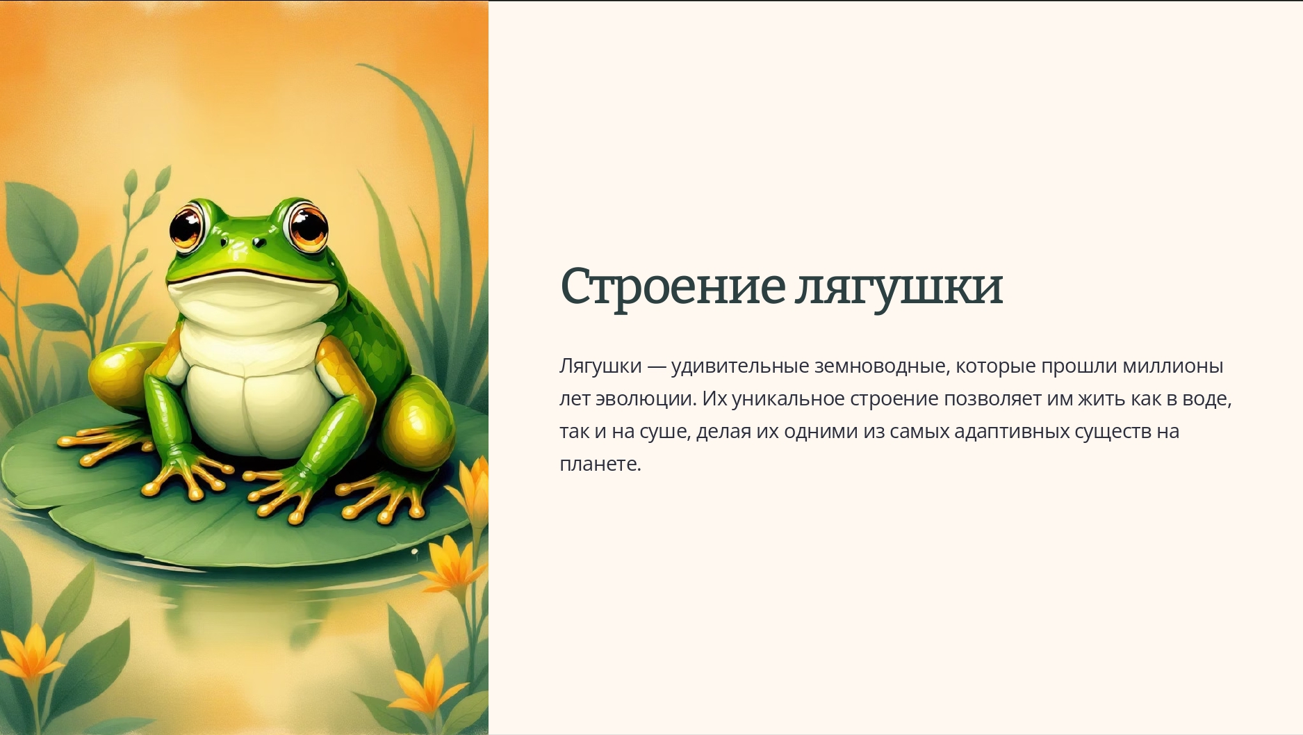 Строение лягушки